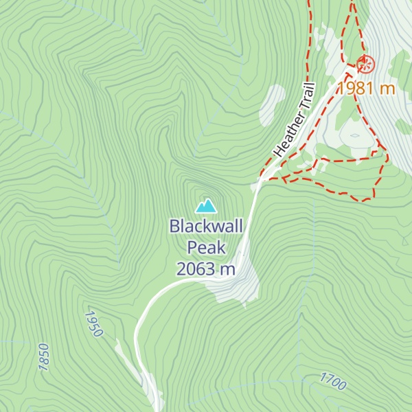 Map of Blackwall Peak