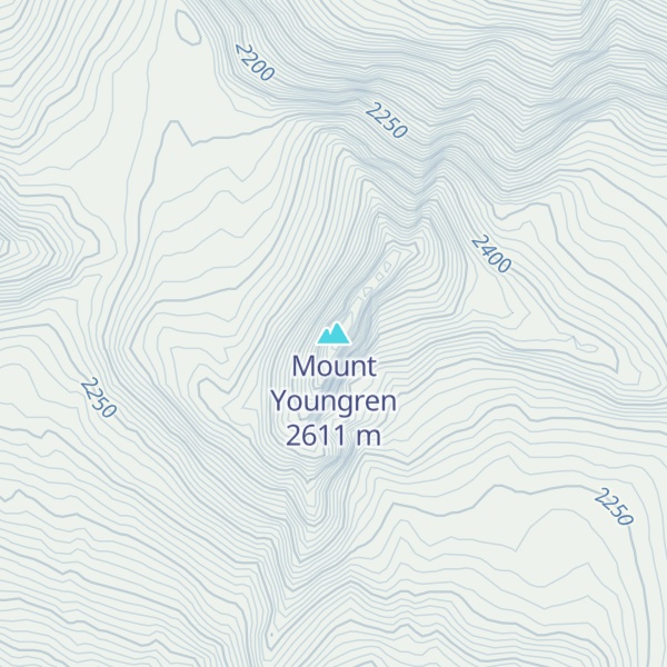 Map of Mount Youngren