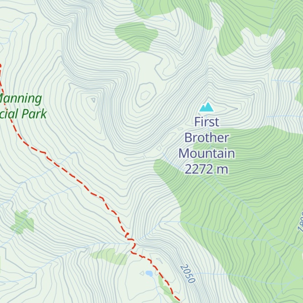 Map of Three Brothers Mountain