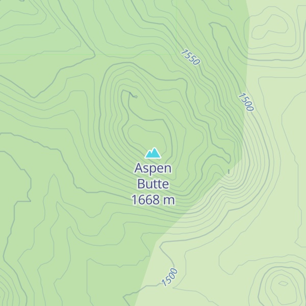 Map of Aspen Butte