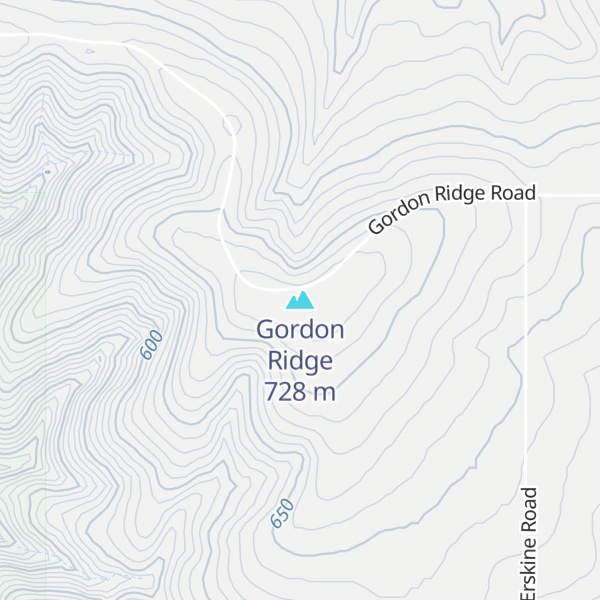Map of Gordon Ridge