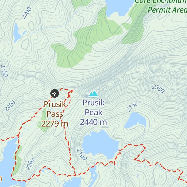 Map of Prusik Peak