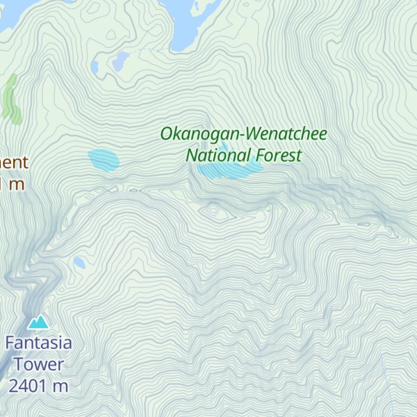 Map of McClellan Peak