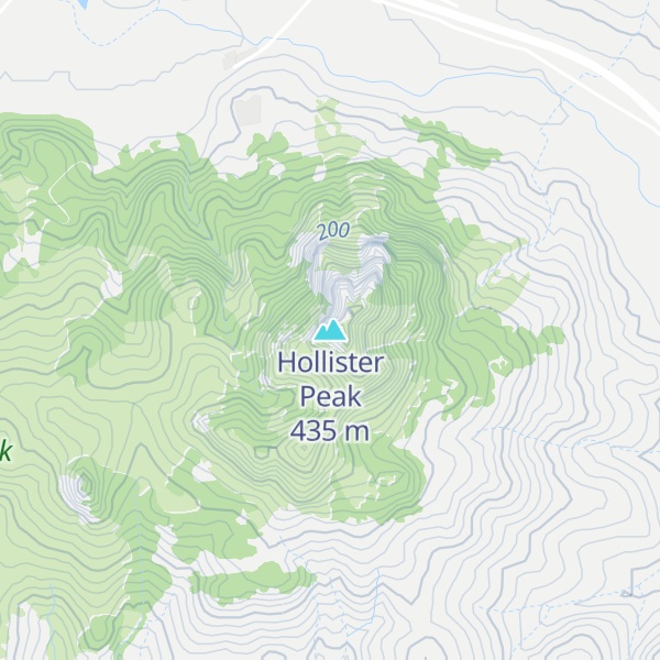 Map of Hollister Peak
