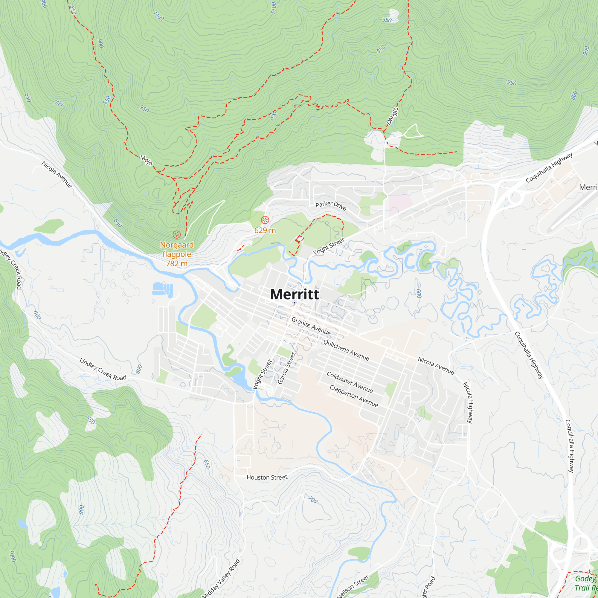 Merritt Visitor Information map