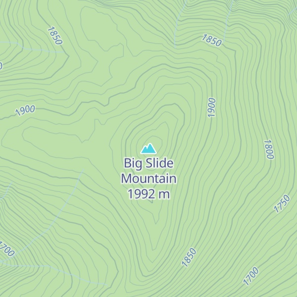 Map of Big Slide Mountain