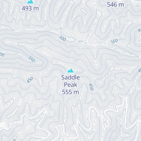 Map of Saddle Peak