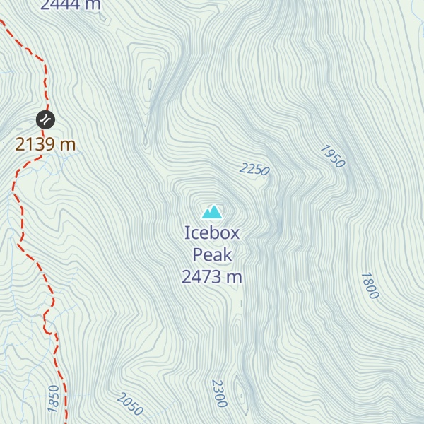 Map of Icebox Peak