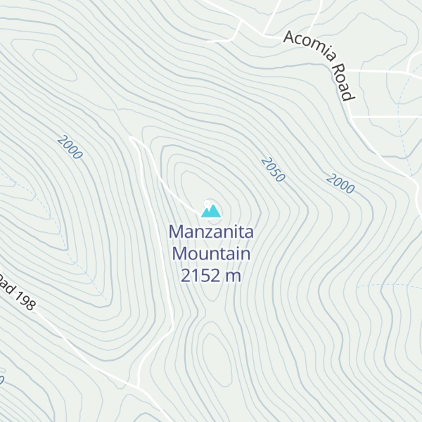 Map of Manzanita Mountain
