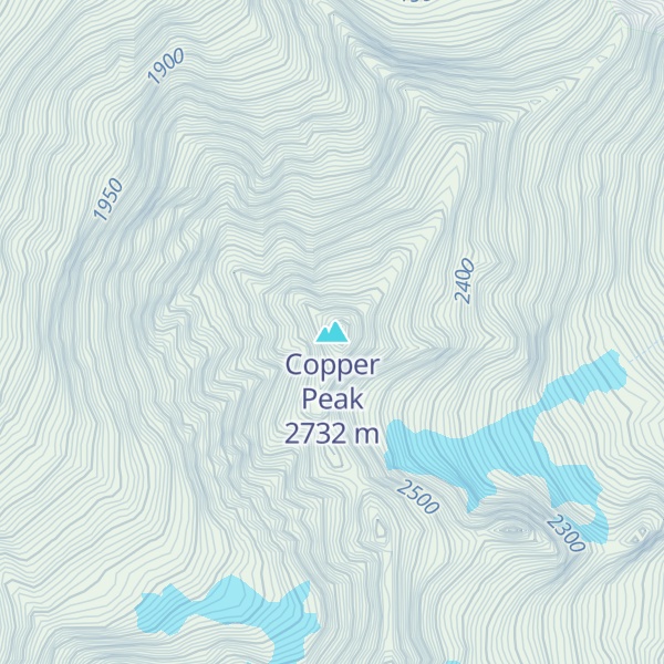 Map of Copper Peak