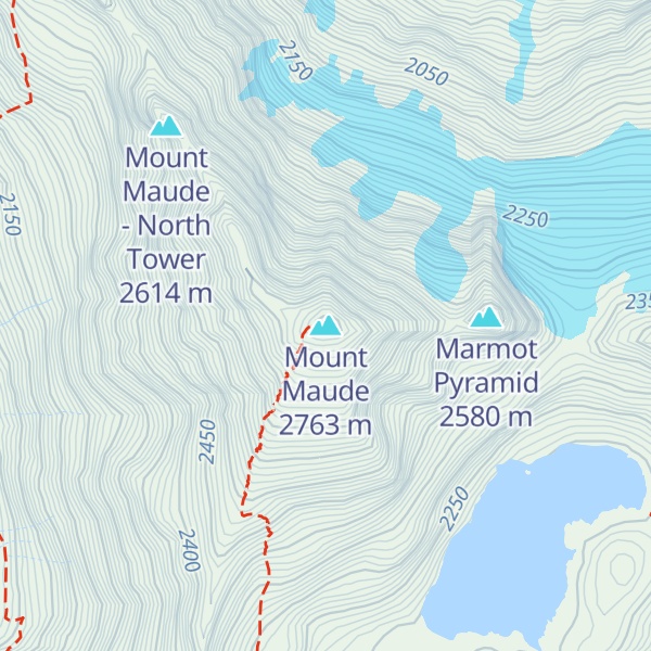 Map of Mount Maude