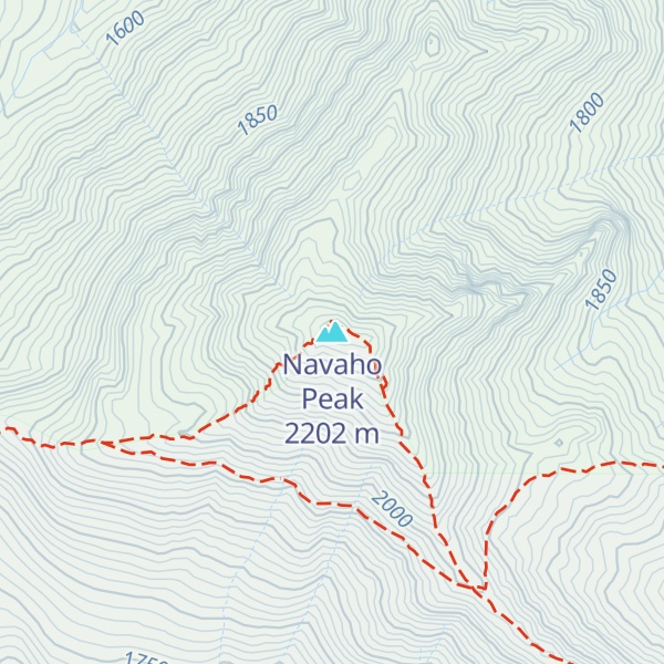 Map of Navaho Peak