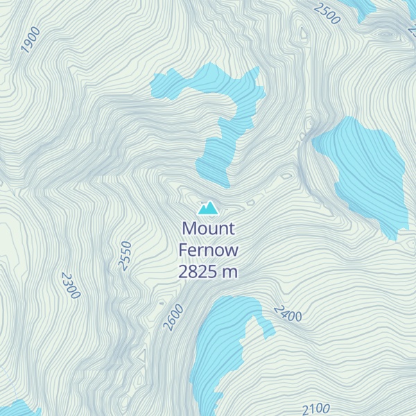 Map of Mount Fernow