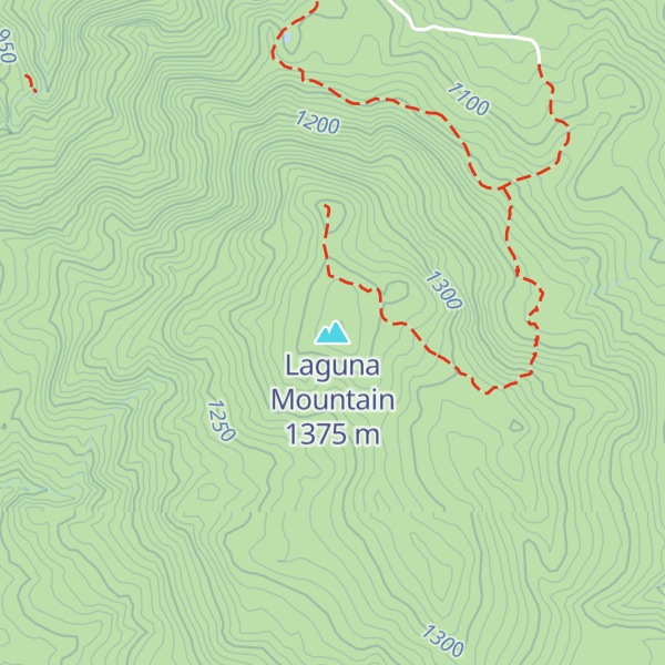 Map of Laguna Mountain
