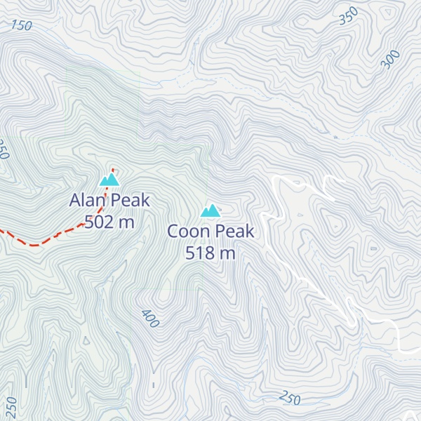 Map of Coon Peak