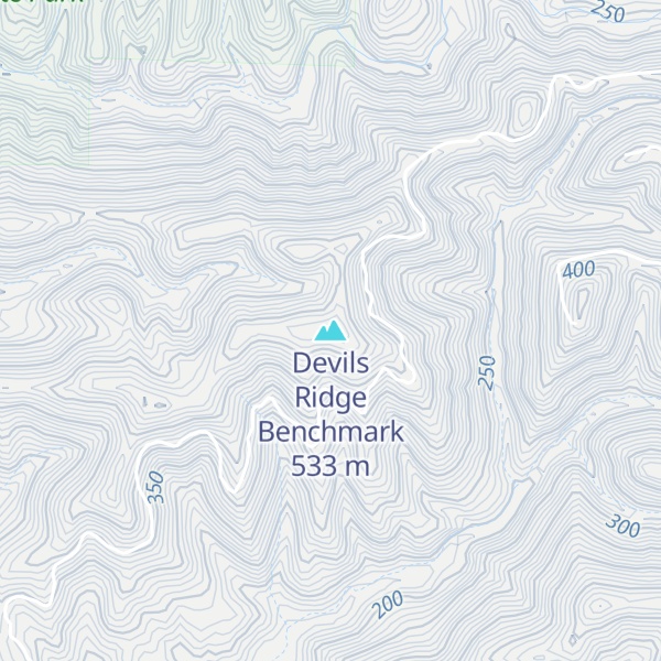 Map of Devils Ridge Benchmark
