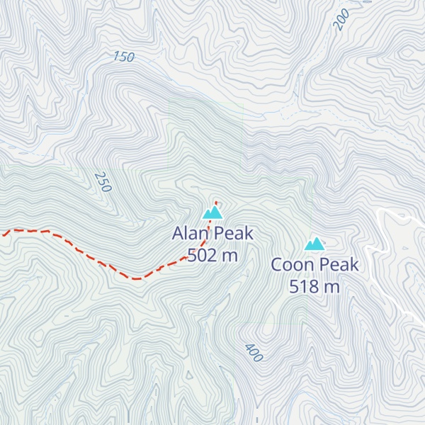 Map of Alan Peak
