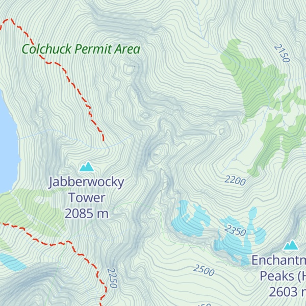 Map of Colchuck Balanced Rock