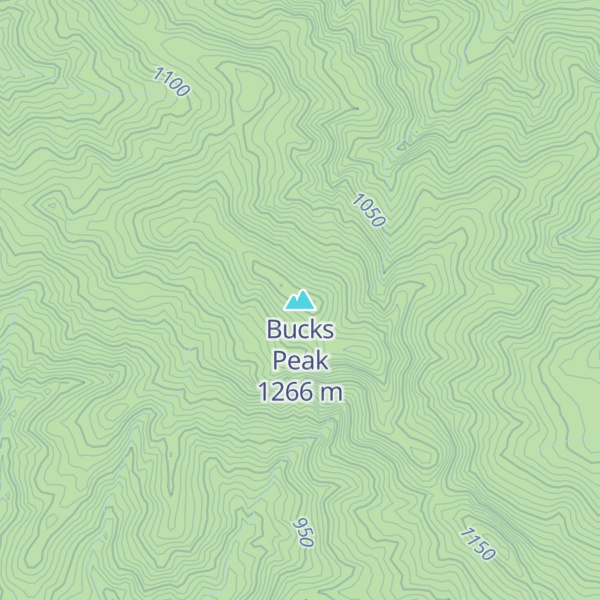 Map of Bucks Peak