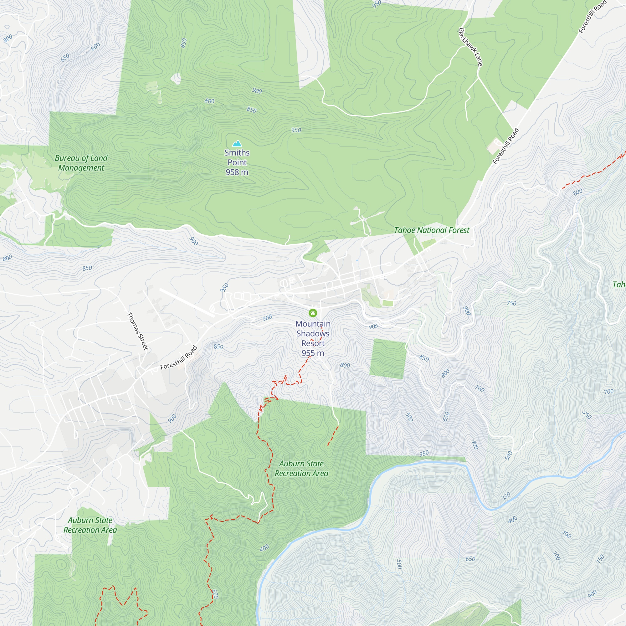 Mountain Shadows Resort map