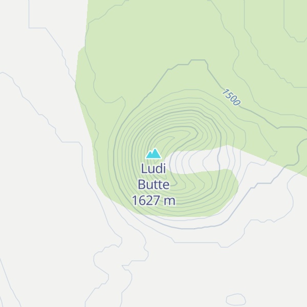 Map of Ludi Butte