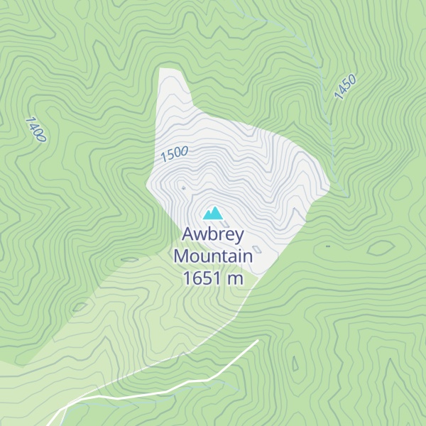 Map of Awbrey Mountain