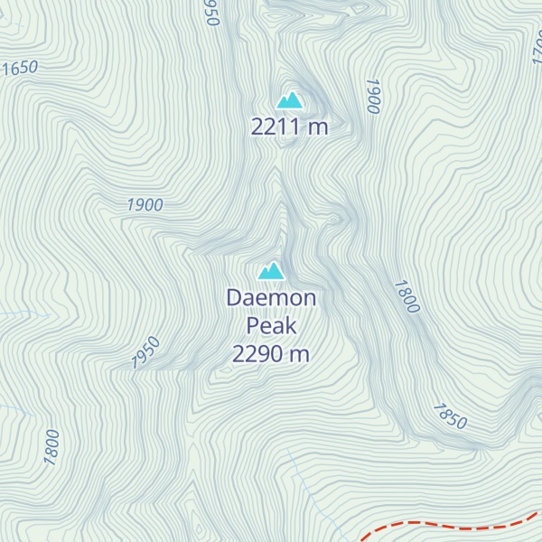 Map of Daemon Peak
