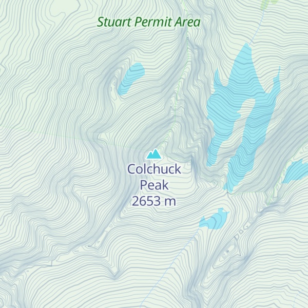 Map of Colchuck Peak