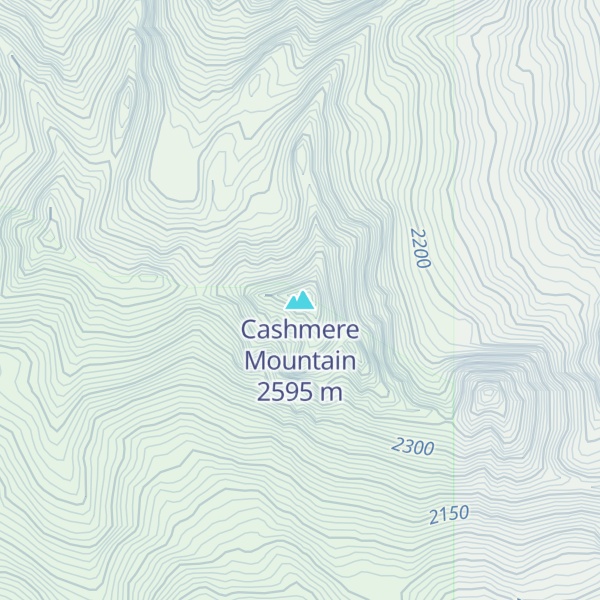 Map of Cashmere Mountain