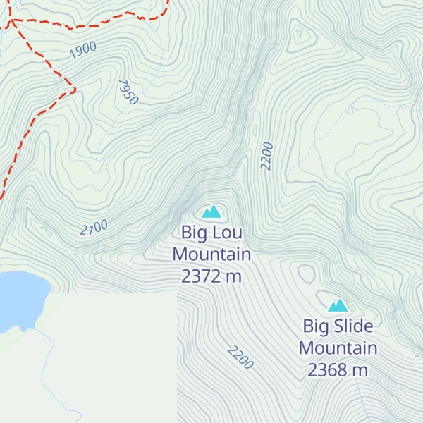 Map of Big Lou Mountain