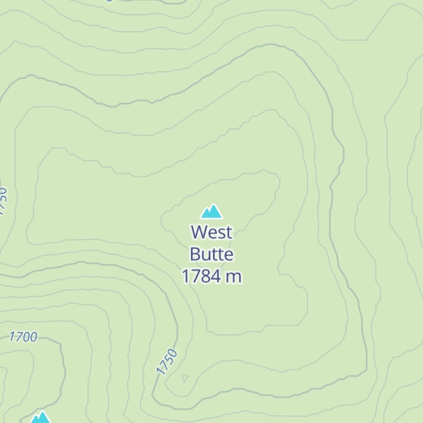 Map of West Butte