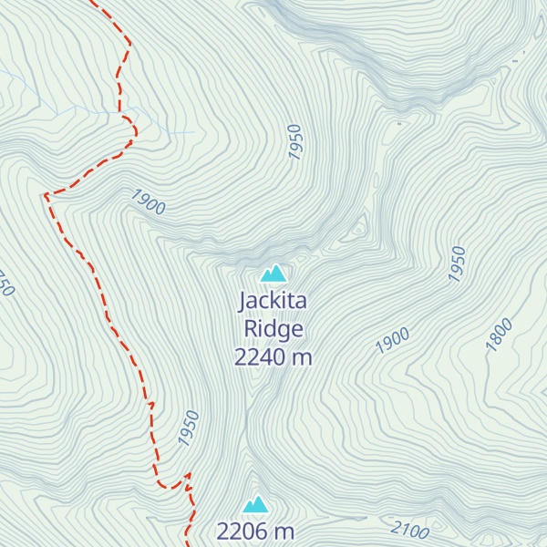 Map of Jackita Ridge