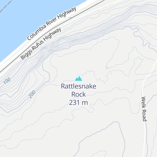 Map of Rattlesnake Rock