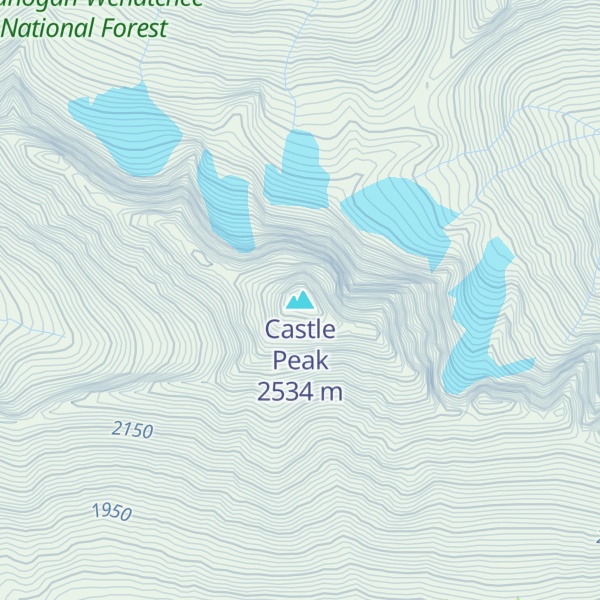Map of Castle Peak