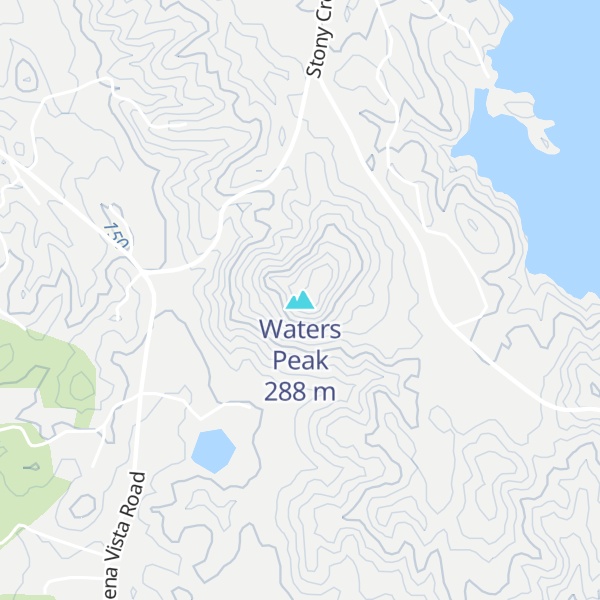 Map of Waters Peak