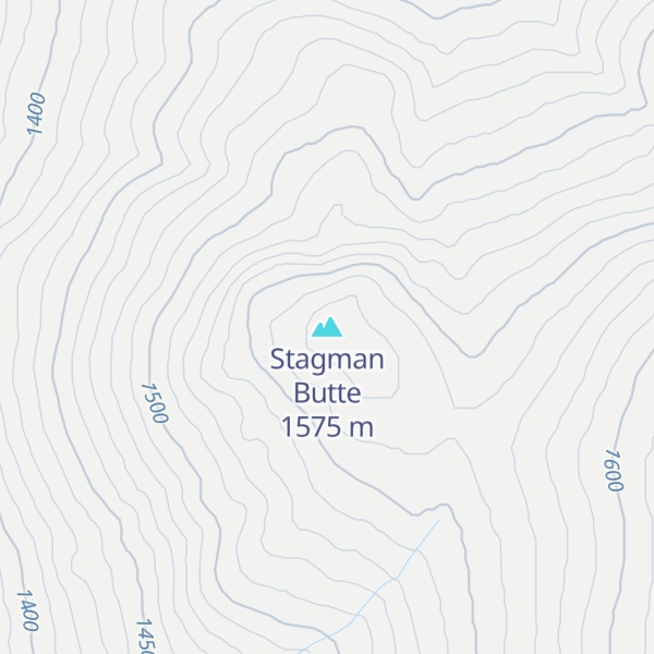 Map of Stagman Butte