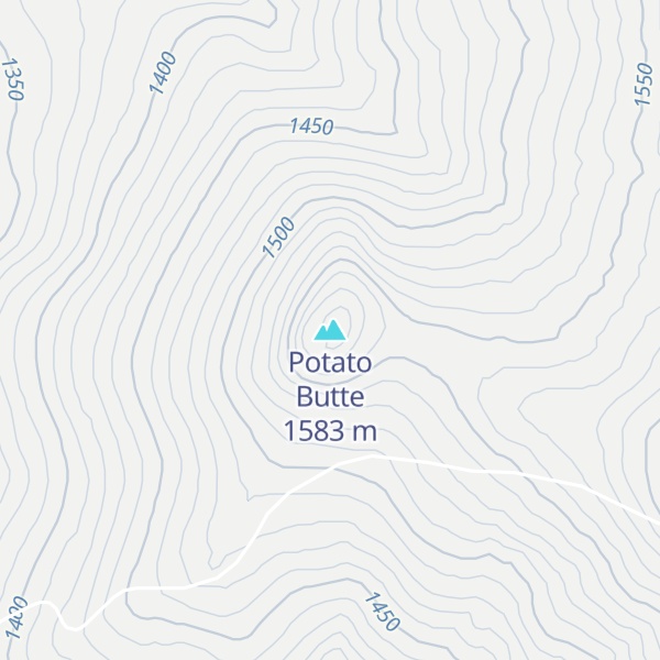 Map of Potato Butte