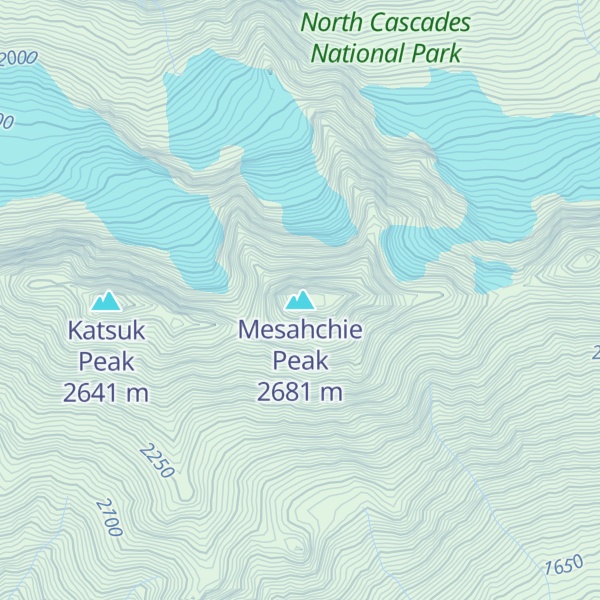 Map of Mesahchie Peak