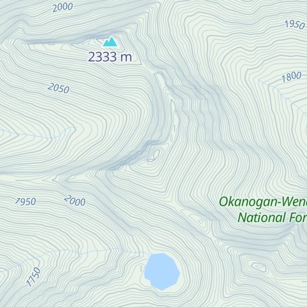 Map of Freezeout Mountain