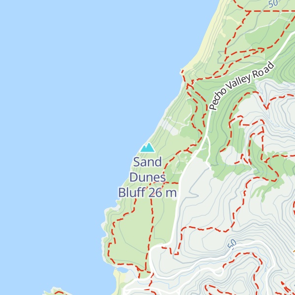 Map of Sand Dunes Bluff