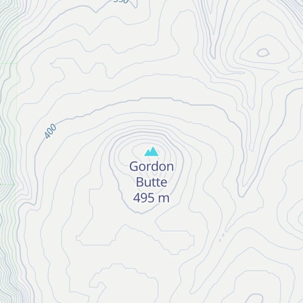 Map of Gordon Butte