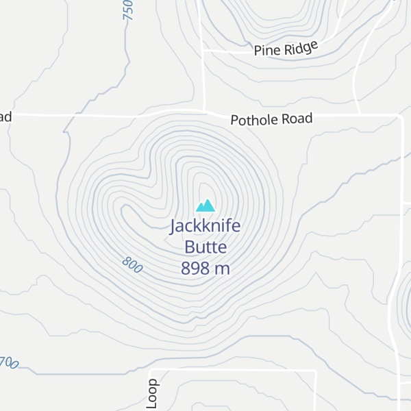 Map of Jackknife Butte