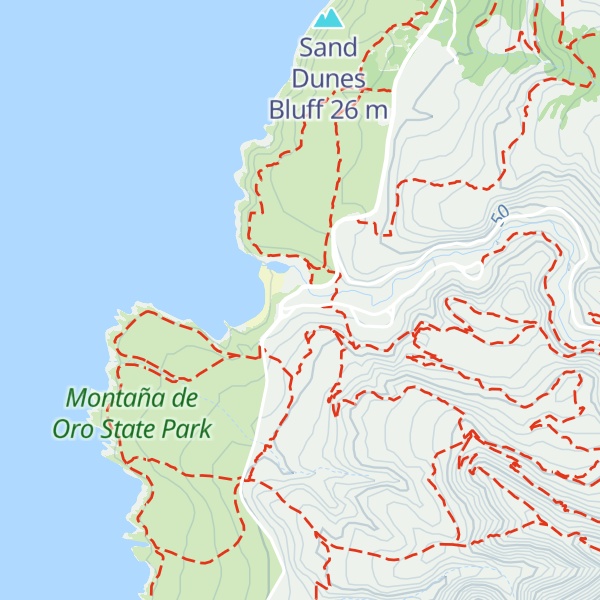 Map of Montaña de Oro Visitor Center and Ranger Headquarters