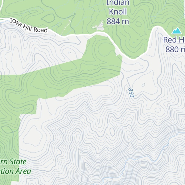 Map of Race Track Hill