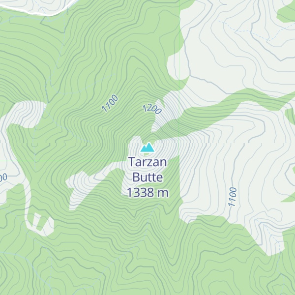 Map of Tarzan Butte
