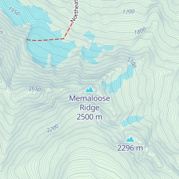 Map of Memaloose Ridge