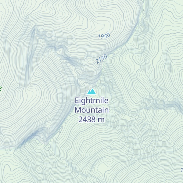 Map of Eightmile Mountain