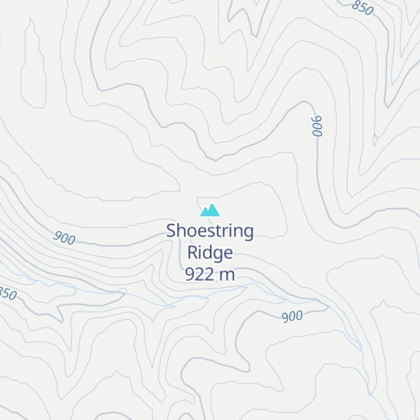 Map of Shoestring Ridge
