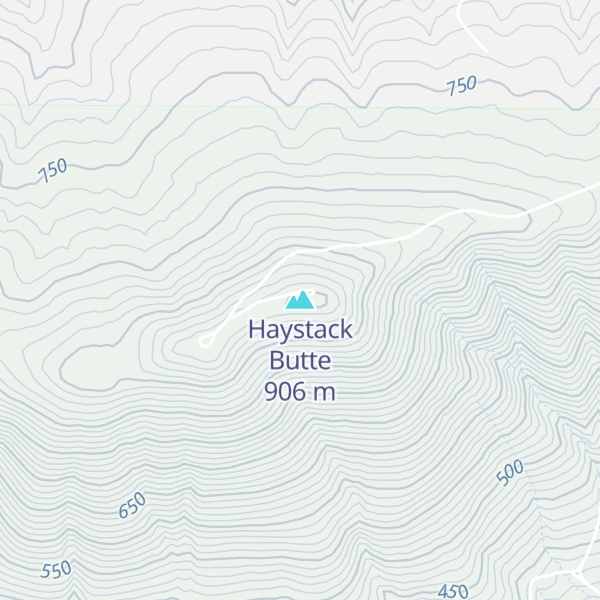 Map of Haystack Butte