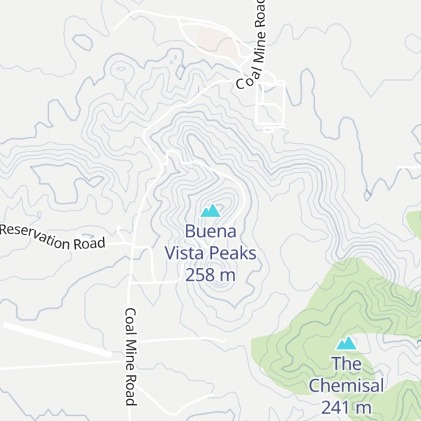 Map of Buena Vista Peaks